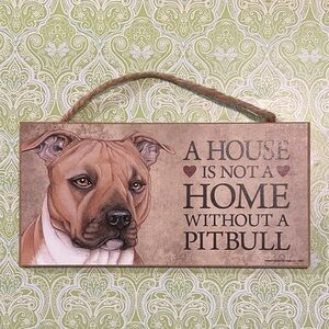 Pitbull Dog Wall Sign